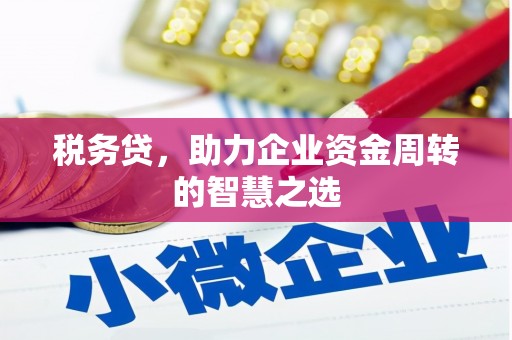 太谷税务贷，助力企业资金周转的智慧之选