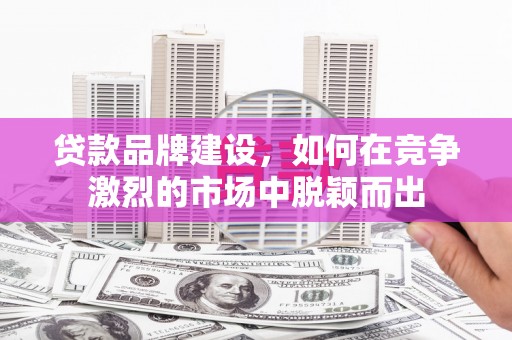 太谷贷款品牌建设，如何在竞争激烈的市场中脱颖而出