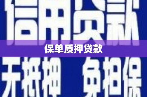 太谷保单质押贷款