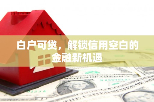 太谷白户可贷，解锁信用空白的金融新机遇