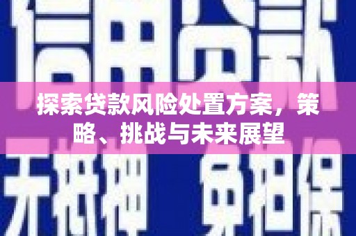太谷探索贷款风险处置方案，策略、挑战与未来展望