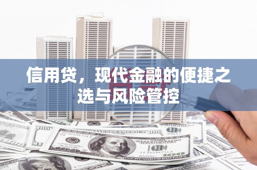 太谷信用贷，现代金融的便捷之选与风险管控