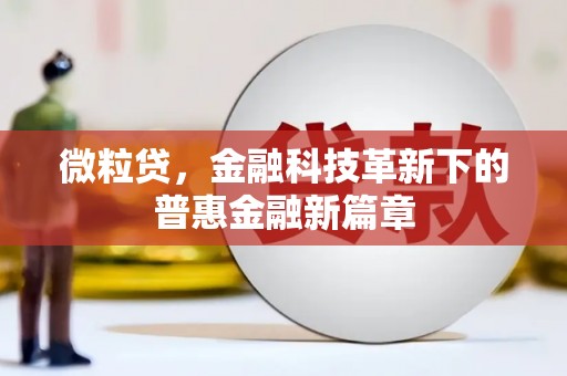 太谷微粒贷，金融科技革新下的普惠金融新篇章
